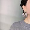 Ashionable and Exaggerated Round Earrings Made of Lightweight Luxury and High-end Materials