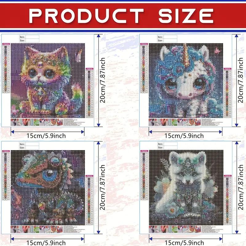 5d diamond painting new full diamond cartoon small animal living room handmade crystal point sticker diamond brick sticker cross stitch