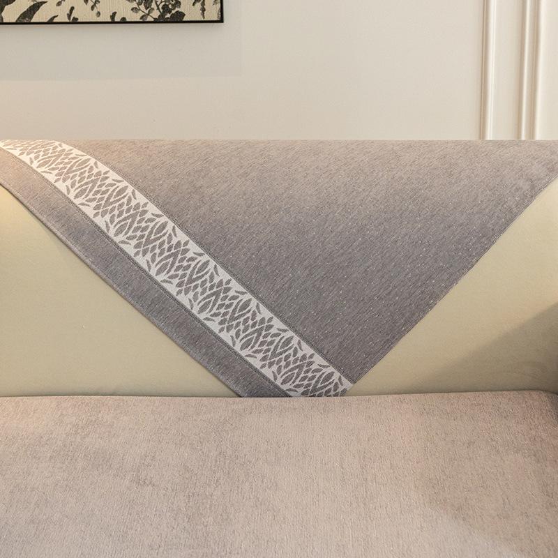 The New Chenille Four Seasons Can Be Used In Simple Solid Color, With Seat Cushions, Armrests, Backrests, Sofa Covers, Towel Cloth
