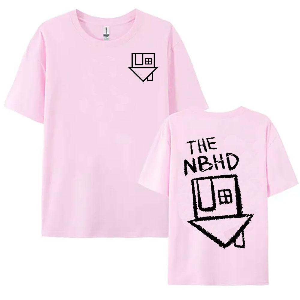 Women Tees Band The Neighbourhood NBHD Printing Tshirts Short Sleeve Round Neck Cotton T-shirt Casual Hip Hop Unisex Streetwear