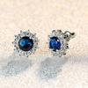 Accessories, White Gold Round Diamond Sunflower Stud Earrings Ol Earrings
