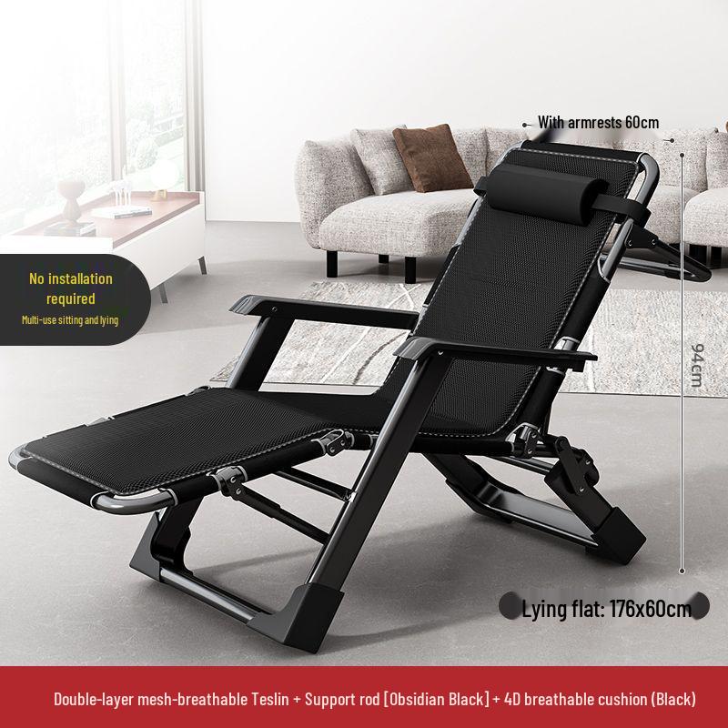Reclining Foldable Lounge Chair for Napping, Office, or Home Use