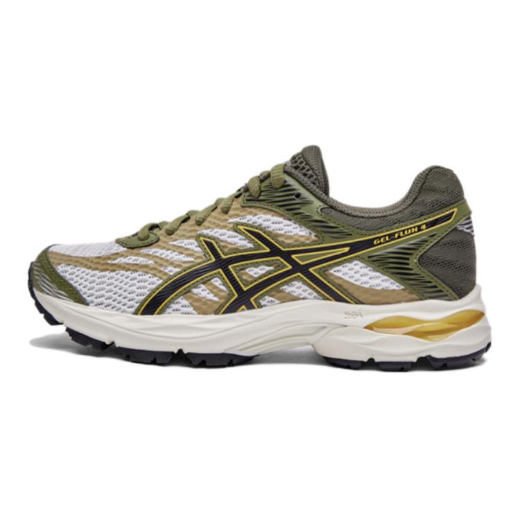Asics Gel-Flux 4 Mesh Comfortable Durable Physical Test Low-Top Kids Running Shoes Kids running shoes Gray Yellow 1014A321-301