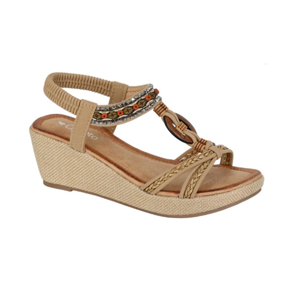 Cipriata Womens/Ladies Jewelled Platform Heel Sandals