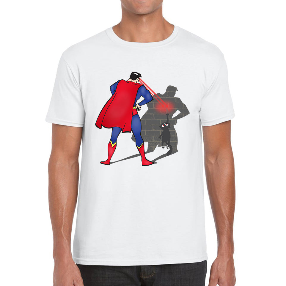 Bigman With Cat Funny Spider Cat Comics Black Cat Spider Movie Mens Tee Top M