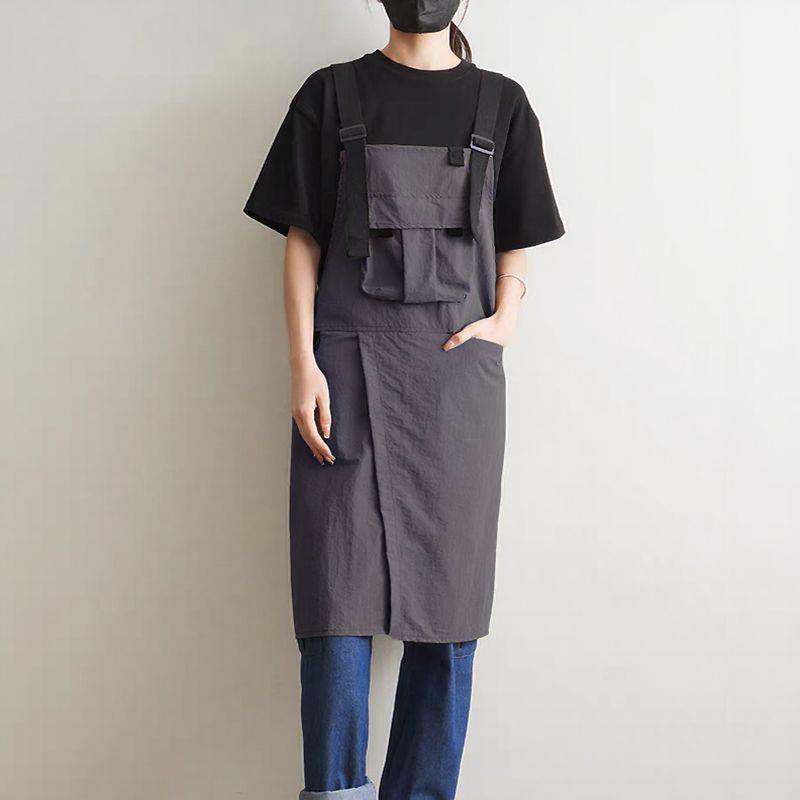 Korean Fashion Apron for Women and Men: Ideal for Baristas, Bubble Tea Shops, Barber Shops, Nail Salons, and Restaurants