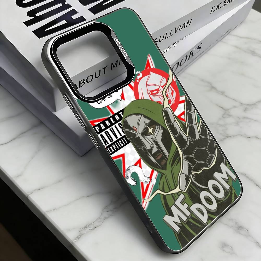 MF-DOOMs-Rapper Phone Case For iPhone 17,16,15,14,13,12,11 Plus,Pro Max,XS,Colorful Silver Phone case Funda Cover