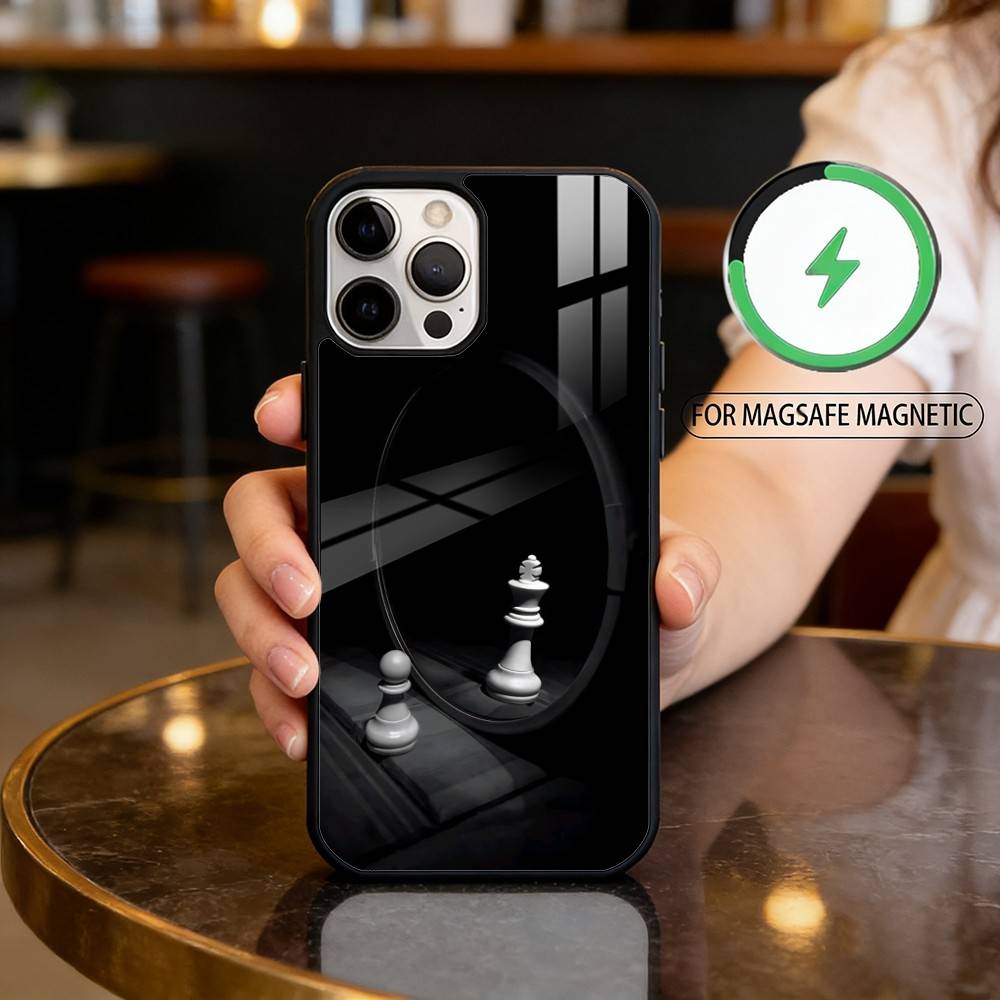 A-Art C-Chess Magnetic For Magsafe Wireless Charging Phone Case For iPhone17,16,15,14,13,12,11 Plus,Pro Max