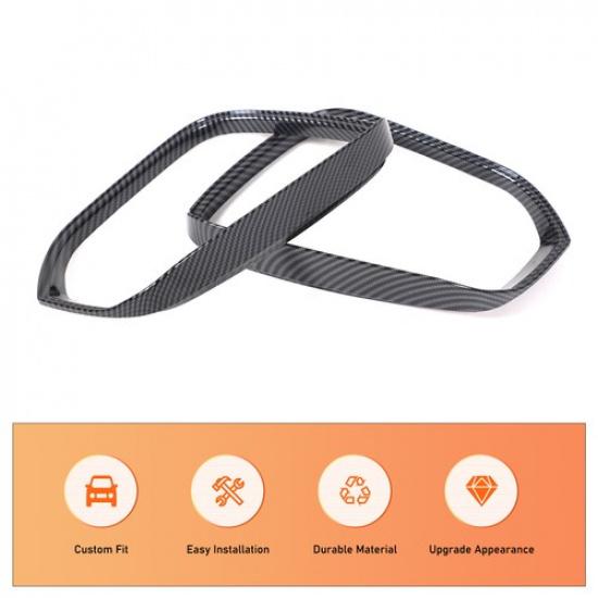 Carbon Fiber ABS Rearview Mirror Rain Visor Trim For Toyota Highlander -2024