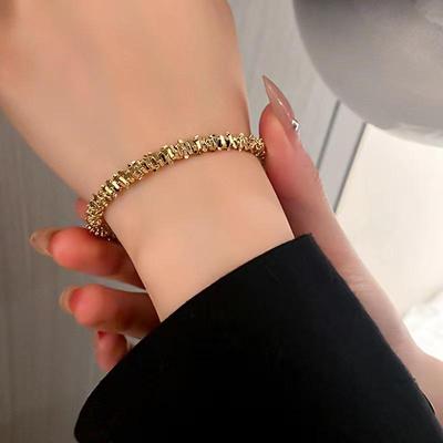 Classic Twisted Open Bracelet For Women  Metal Geometric Adjustable Cuff Bangle Jewelry Gifts