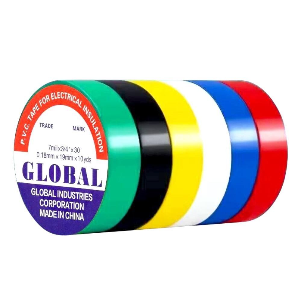 

10 PCS Flexible Insulating Adhesive Tape 10M Rubber Tape New Electrical Tape жовтий