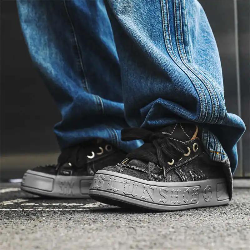 Fashion Demi-season Flat-heeled Trendy Sneakers Woven Loafers Man Shoes Men Blue Sports Cute Cuddly Tenise Badkets Tenis