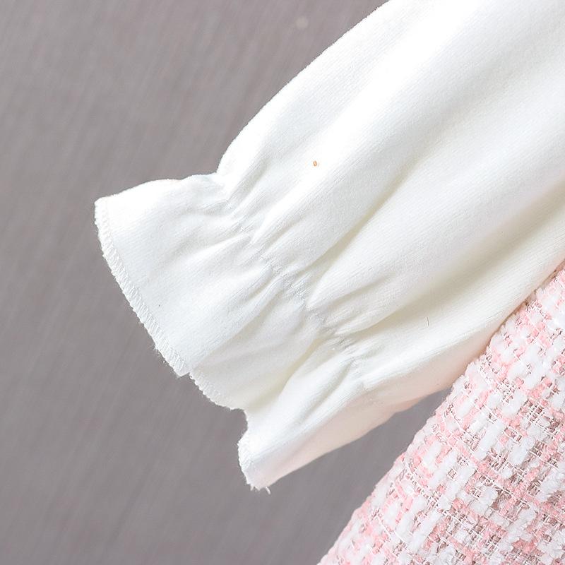 Dívčí móda Šaty Jarní a Podzimní Dětské Princezna Šaty s dlouhým rukávem Dětská víla Roční šaty