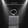 Keychain Pendant Rectangular Clear Photo Album Keyring Handbag Wallet Hanging Key Chain Organizer Transparent Handmade