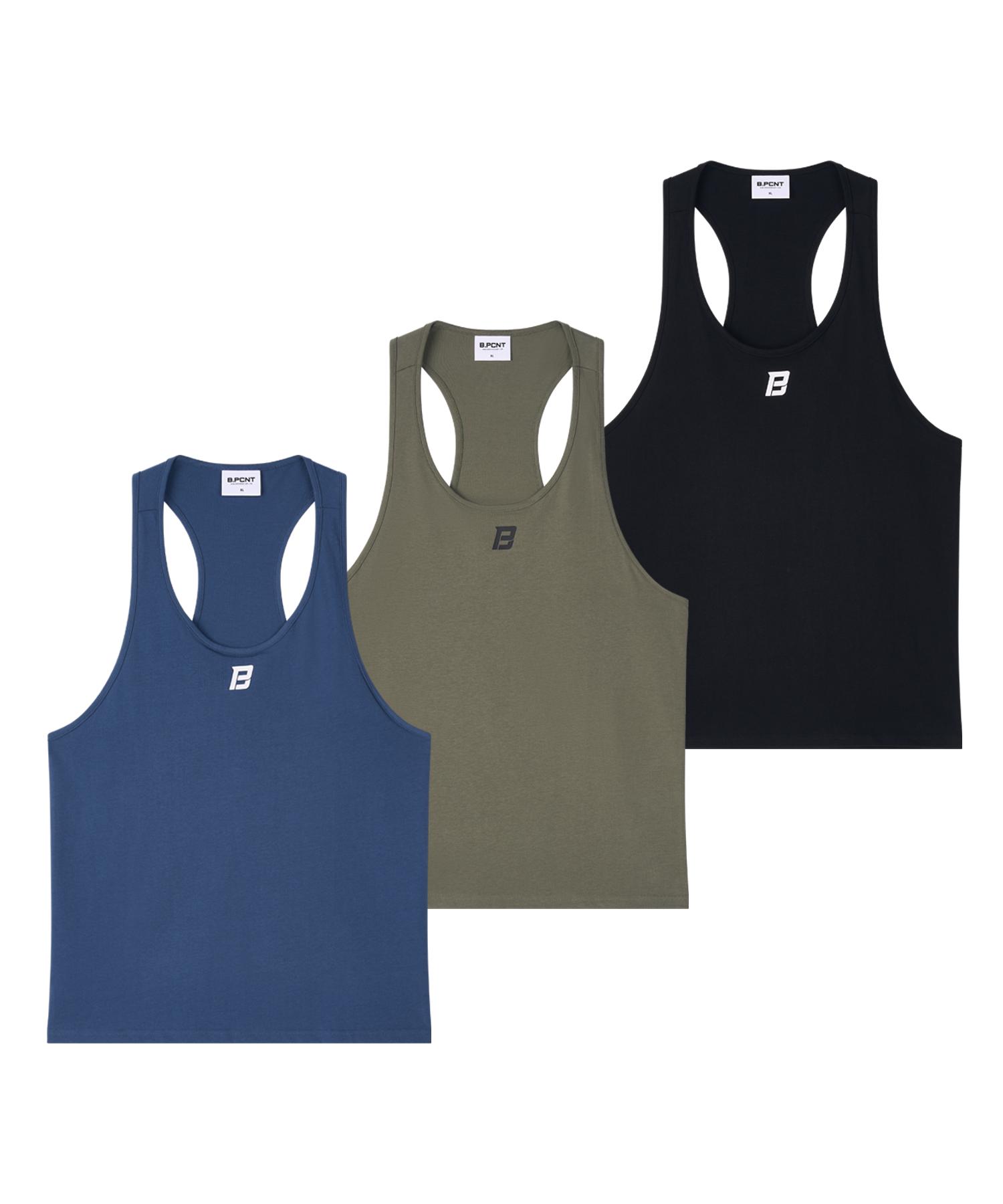 Body Percent Essential Sleeveless Sleeveless Top_3 Colors Khaki/Xxl