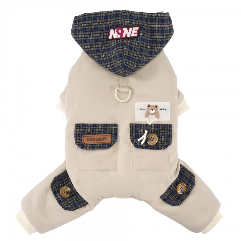 Warm 4-Leg Dog Coat Winter Fall Cotton Pet Clothing Casual Style Canine Outfit