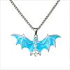 Fledermaus Halloween Halskette Punk Stil Hip Hop Halsketten Cool Leuchtende Anhänger Halskette Geschenke