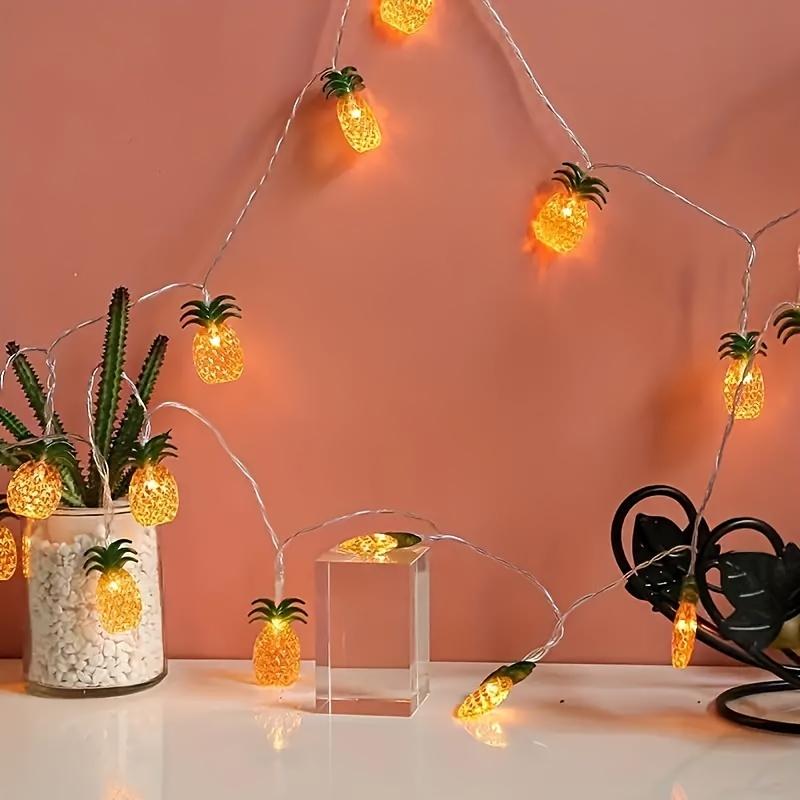 LED Pineapple String Lights, Party, Birthday, Bedroom, Yard Decoration Lights, Outdoor Hawaii Gift Decoration Lights (Battery Powered)