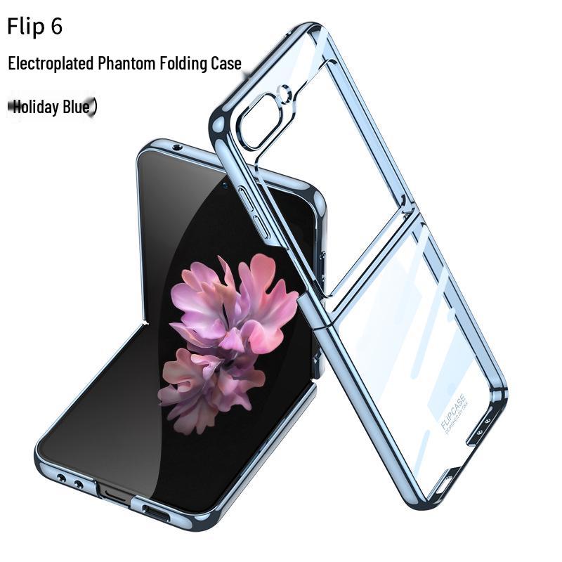 Samsung Z Flip6 Electroplated Transparent Ultra-Thin Anti-Drop Case for Foldable Screen