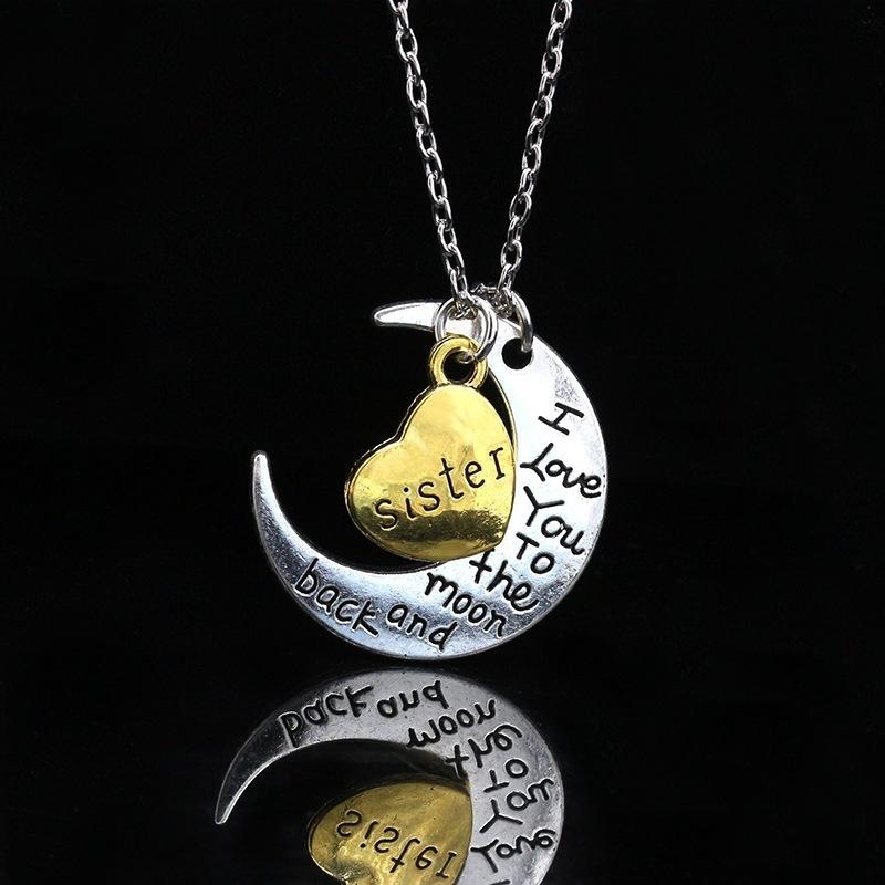 Rose Heart & ( Mom Dad Brother Son Aunt Uncle Sister Daughter Grandma Grandpa)Necklace LS