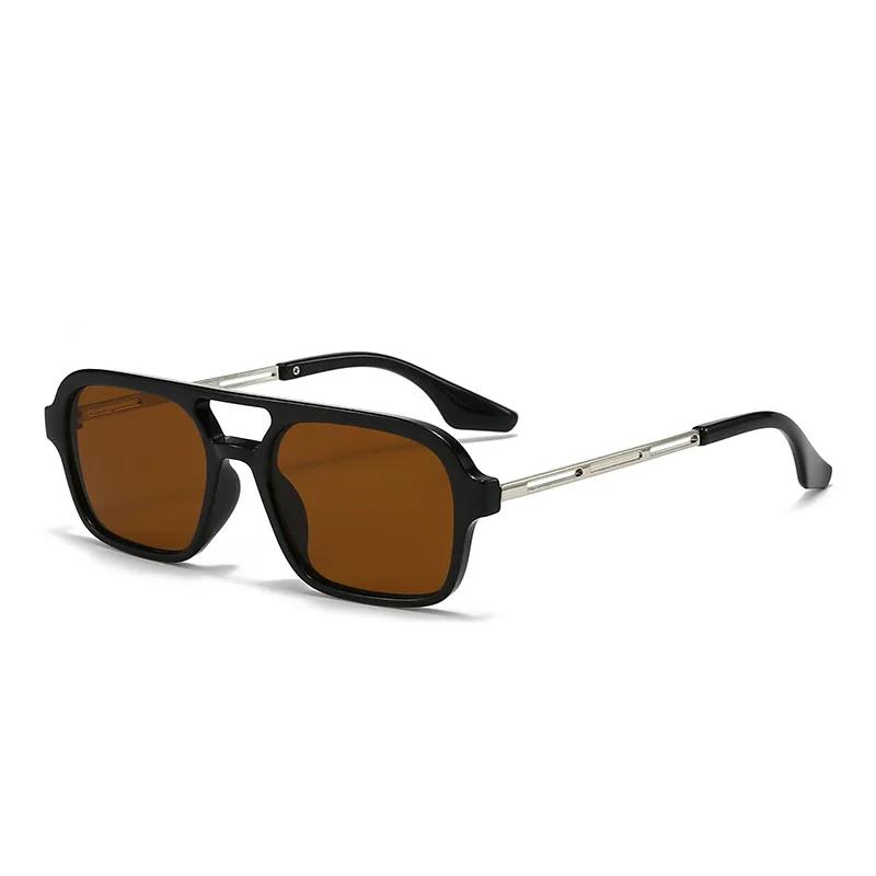 Vintage Metal Frame Square Sunglasses For Women Men Brand Black Rectangle Cool Sunglasses Polygon Sun Glasses For Male Female
