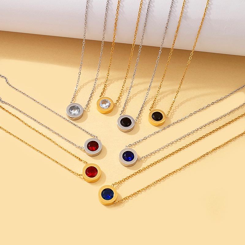 Elegant European Zirconium Titanium Jewelry Set - Necklace, Earrings & Bracelet