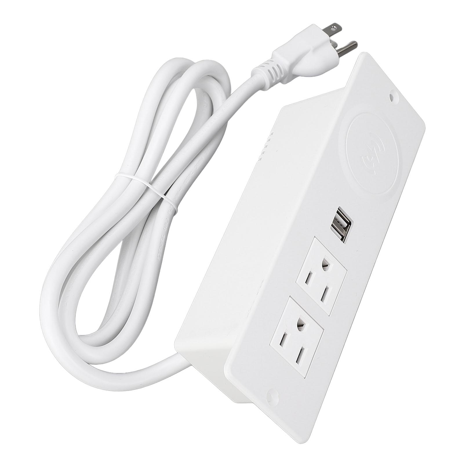 

Вбудована подовжувальна колодка 5 в 1 Врізний монтаж Настільна Множинна розетка з бездротовою зарядкою 15 Вт 1,5 м