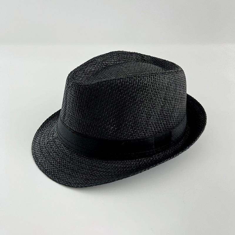 Sombrero Fedora de Primavera y Verano para Niños: Sombrero de Paja para Niños y Niñas, Protección Solar, Ropa de Viaje y Playa, Estilo Británico.