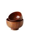 Natural Log Anti-scalding Instant Noodle Bowl Round Sour Jujube Wooden Bowl Household Japanese Children's Rice Bowl Large Wooden Noodle Soup Bowl