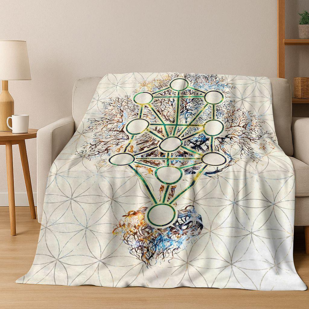 Bohemia Yoga chakra Mandala Spirit Meditation Flannel Blanket,Cozy Soft Throw Blanket for Home Bedroom Bed Sofa Cover Gift Kid