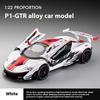 1:22 McLaren P1 GTR Supercar Alloy Metal Diecast Model Car Sound & Light High Simulation Model Vehicle Gifts With Boyfirend Box