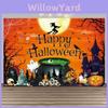 Customizable Halloween Party Decoration Witch Castle Halloween Background Cloth For Photography