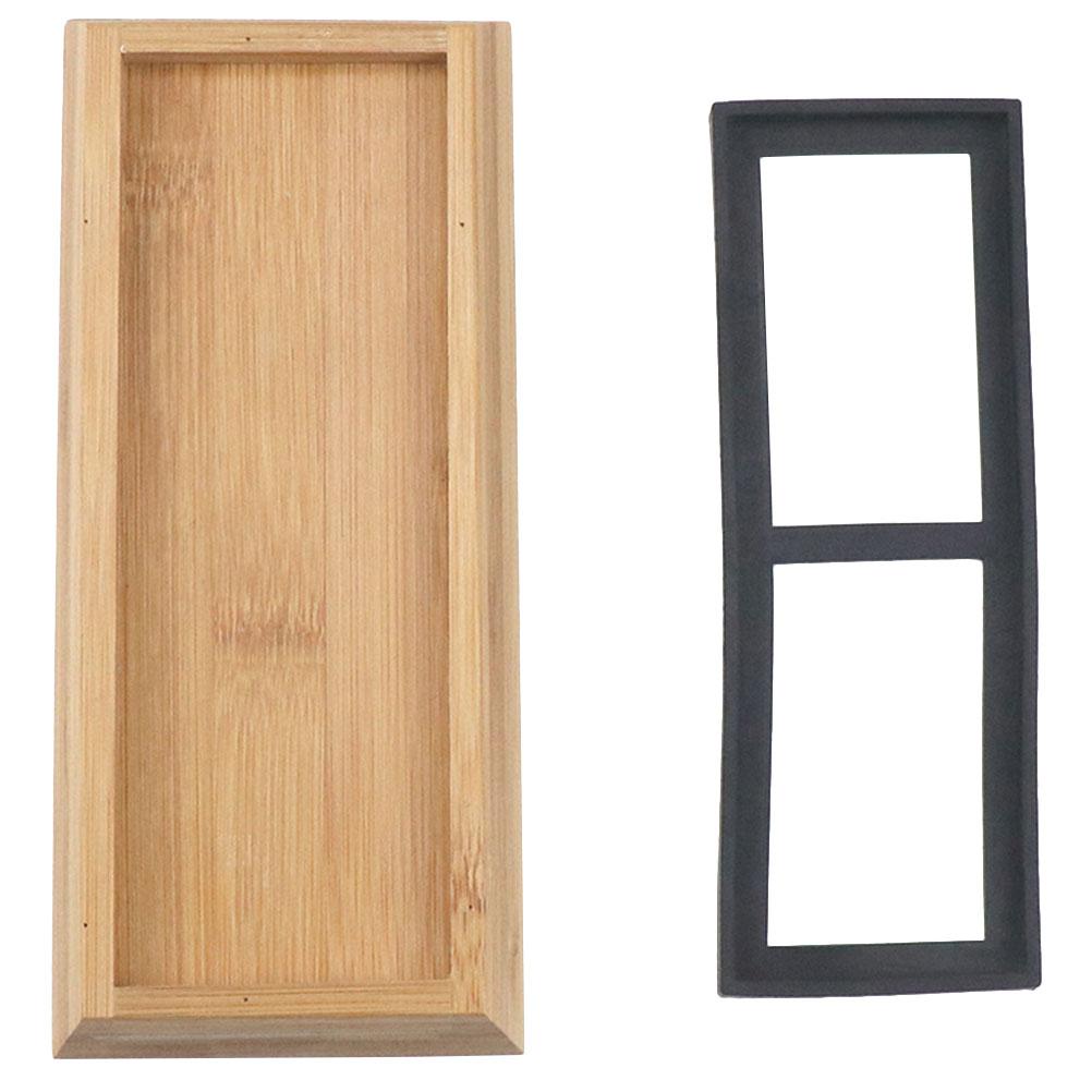 

1 Set Sharpening Stone Base Bamboo Rubber Texture Smooth Polished Design Simple Practical Cutter Grinding Tool 21.5x9.5cm