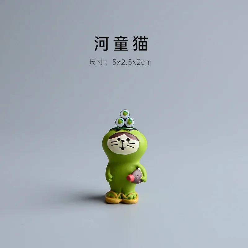 ZAKKA Miniatures Sushi Cute Cat model Resin Handicraft Desktop Ornaments Decor Crafts Figurines Scene Photography Props Toys