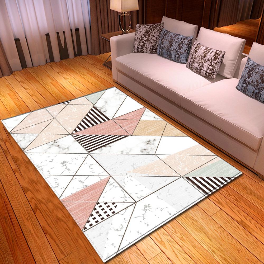 National Style Retro European Pattern Large Carpet Square Floor Mat Striped