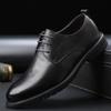 New Cowhide Men's Business Leather Shoes Formal Genuine Leather Mens Shoes Casual Breathable Wear-resistant Soft Shoes Snakes