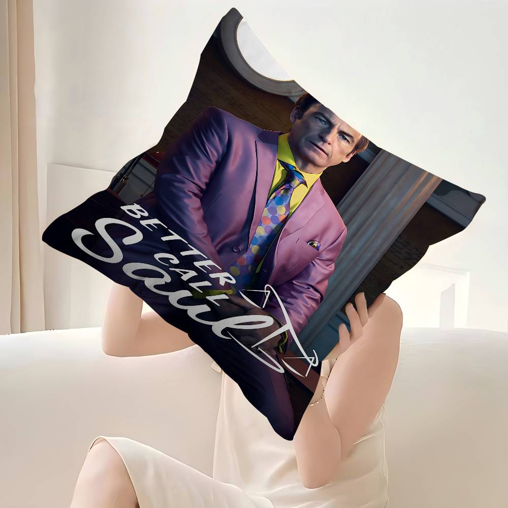 Classic Movie TV Better Call Saul Decorative Room Aesthetics Pillow Case Home Decor Bedroom Sofa Bed Couch Pillow Cover X