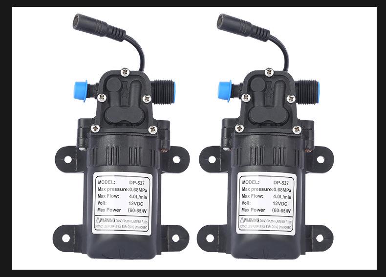 12V Mini Smart High-Pressure Electric Diaphragm Pump for Car Wash & Sprayer Accessories