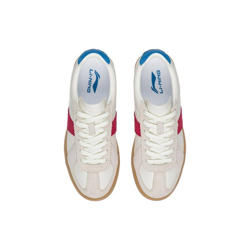 Li-Ning Yunchuan Mens Low Top Skate Shoes White Red AGCS289-3