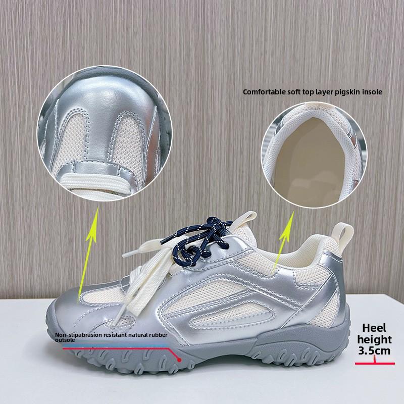 Fashion 2025 New Fashion Women's Casual Sports Shoes Breathable Mesh High Quality Lightweight Non Slip Running Shoes Lace-up Sneakers