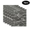 10PCS 3D Wall Sticker Wallpaper Brick Sticker XPE Foam Self-Adhesive Anti-Collision Wallpaper for Kitchen Living Room Bathroom Corridor