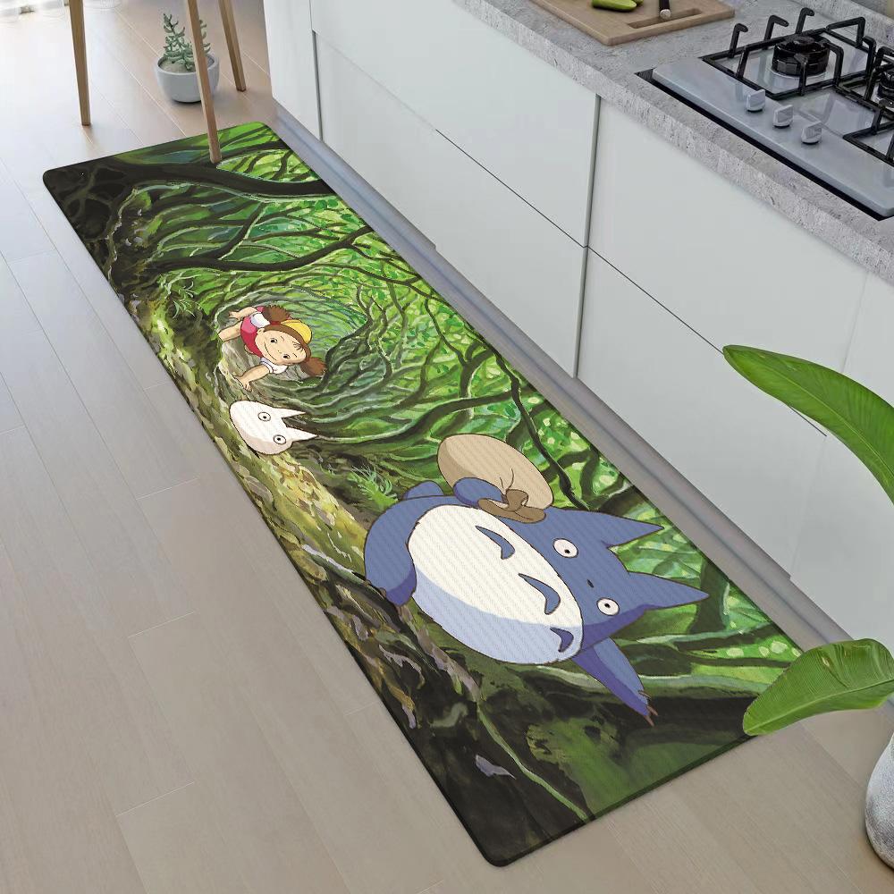 Tapis de Porte d'Entrée Anime Pour Totoros Tapis de Cuisine Antidérapant Tapis de Salon Tapis de Balcon Salle de Bain Tapis de Sol Tapis
