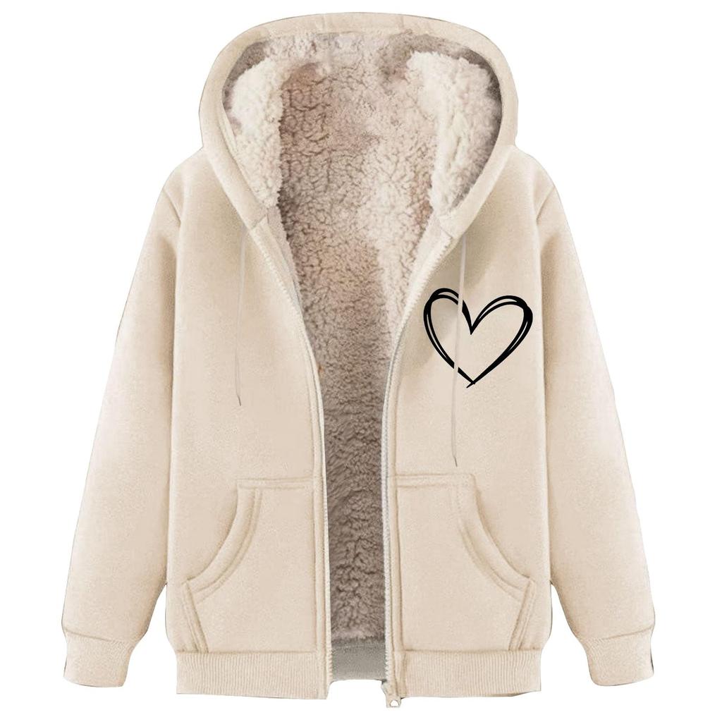 Women's Fashion Casual Sweatshirt Loose Zipper Cardigan Long Sleeve Hooded Jacket