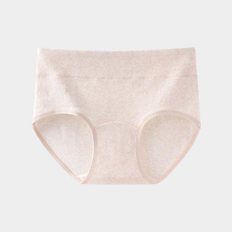

Women s Spring and Autumn Class A Medical Cotton Cotton Antibacterial Extension Crotch Non Mark High Waist Briefs M абрикосовый/телесный