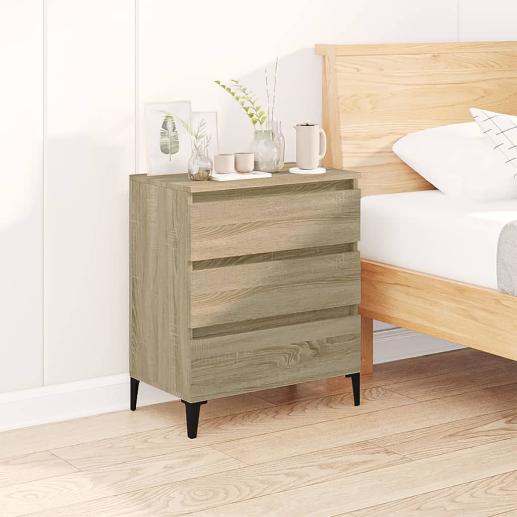Vidaxl Chest of Drawers, Sonoma Oak, 60X35X70 Cm, Wood-Based Material