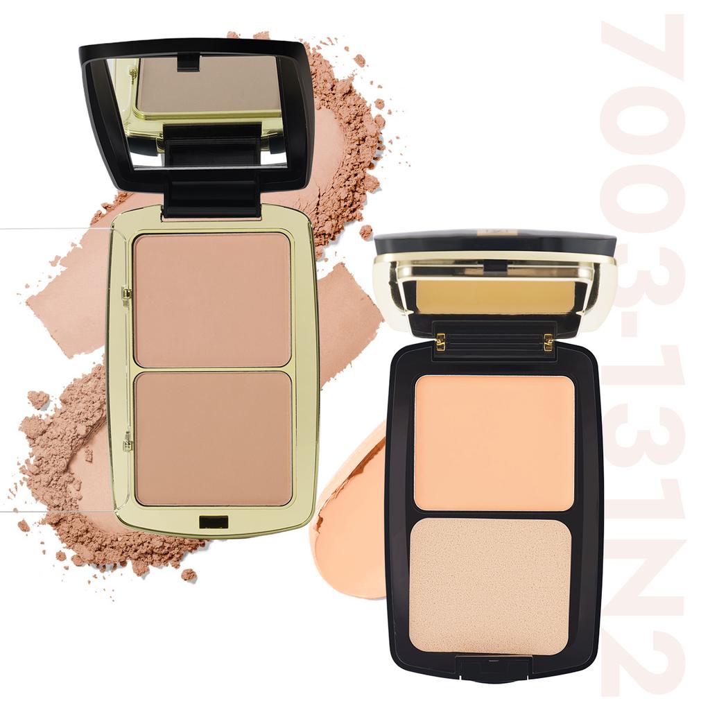 MISS ROSE 3 Color Setting Powder Compact with Mirror Puff Oil Control