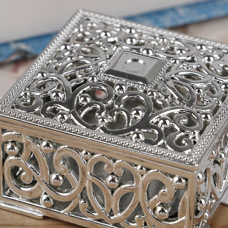 Plastic Treasure Trinket Box Square Candy Box Treasure Chest Wedding Favor Box