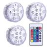 Battery Operated 10leds RGB Led Submersible Lights Underwater Night Lamp Garden Swimming Pool Lights for Wedding Party Vase Bowl
