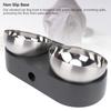 Cat Double Food Bowl Dog Double Food Bowl Raised Dog Cat Bowl Anti Slip Stainless Steel Pet Water and Food Bowl Set for Home