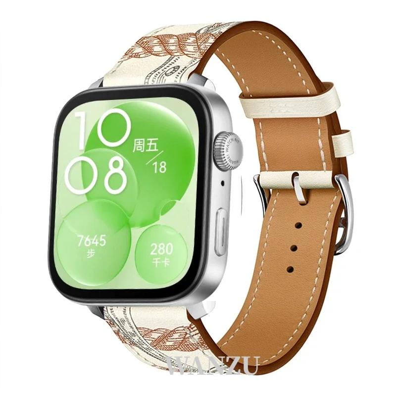 High-end Leather Strap For Huawei Watch Fit 5 Pro/4 Pro Sports Comfortable Breathable Bracelet Huawei Fit 5/4/3 Correa Accessory